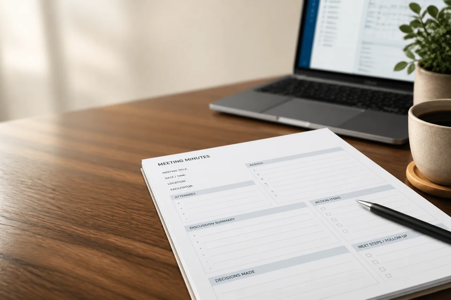 Meeting Minutes & Notes Template: 7 Free Formats
